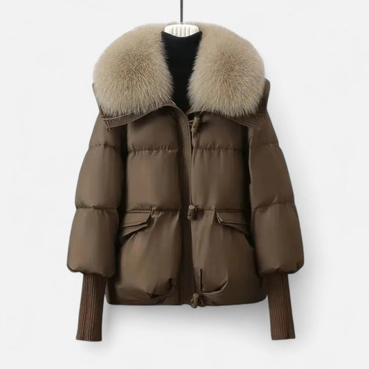 Noir London | Women’s Fur-Collar Down Cotton Jacket