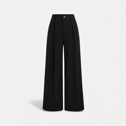 Noir London - Women’s Jacquard Pleated Wide-Leg Trousers