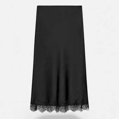 Noir London  | Women’s Elegant Satin Midi Skirt
