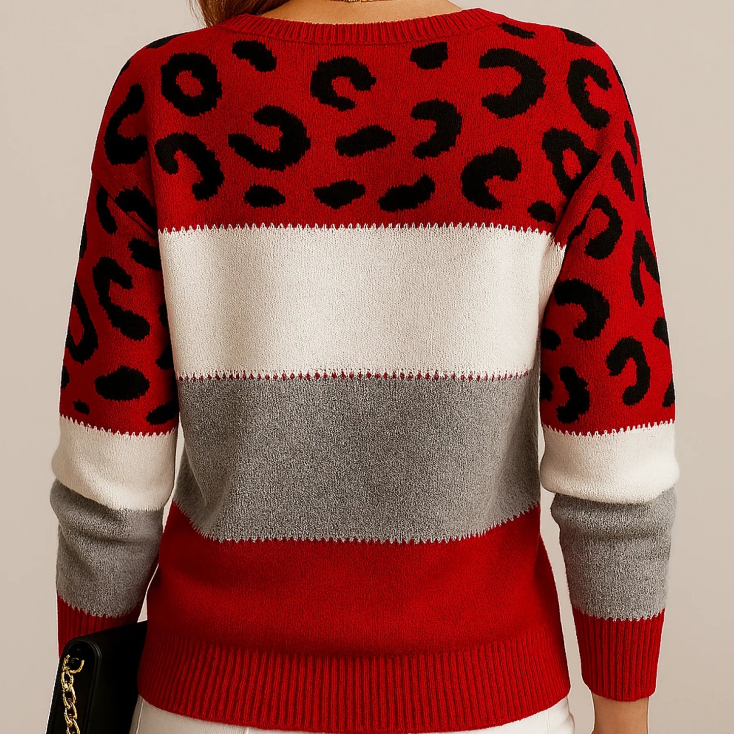 Pascaline - Leopard Print Casual Sweater