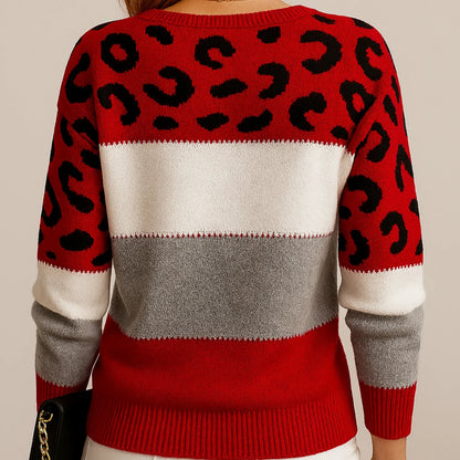 Pascaline - Leopard Print Casual Sweater