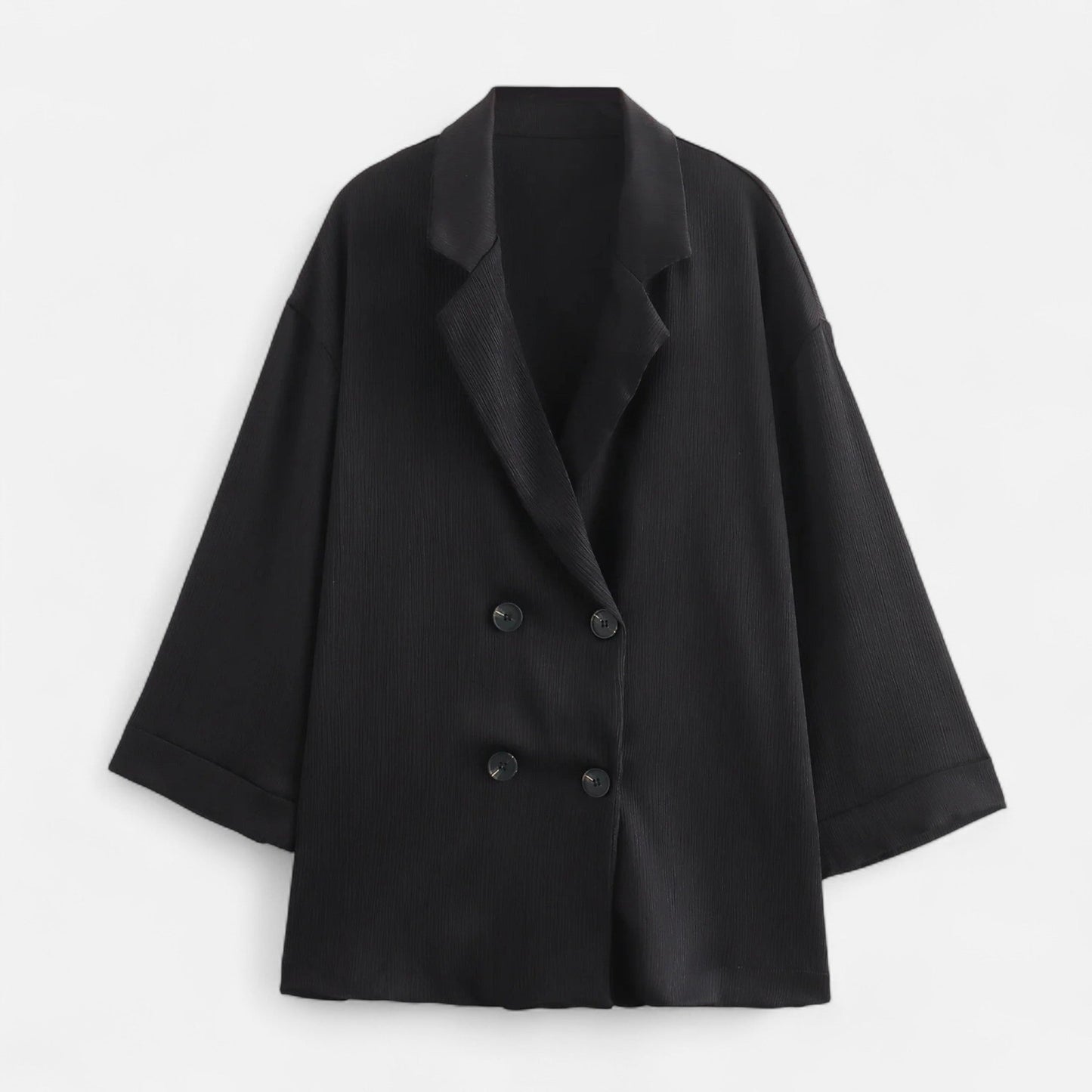 Noir London  | Women’s Wrinkled Suit Jacket & Pants Set – Sculpted Autumn Elegance