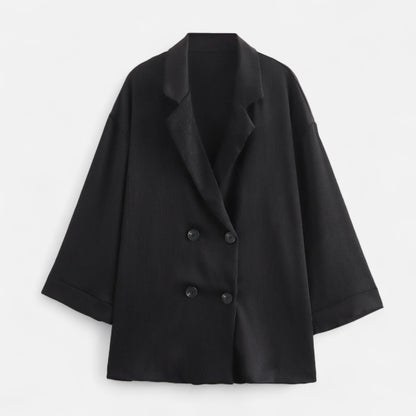 Noir London  | Women’s Wrinkled Suit Jacket & Pants Set – Sculpted Autumn Elegance