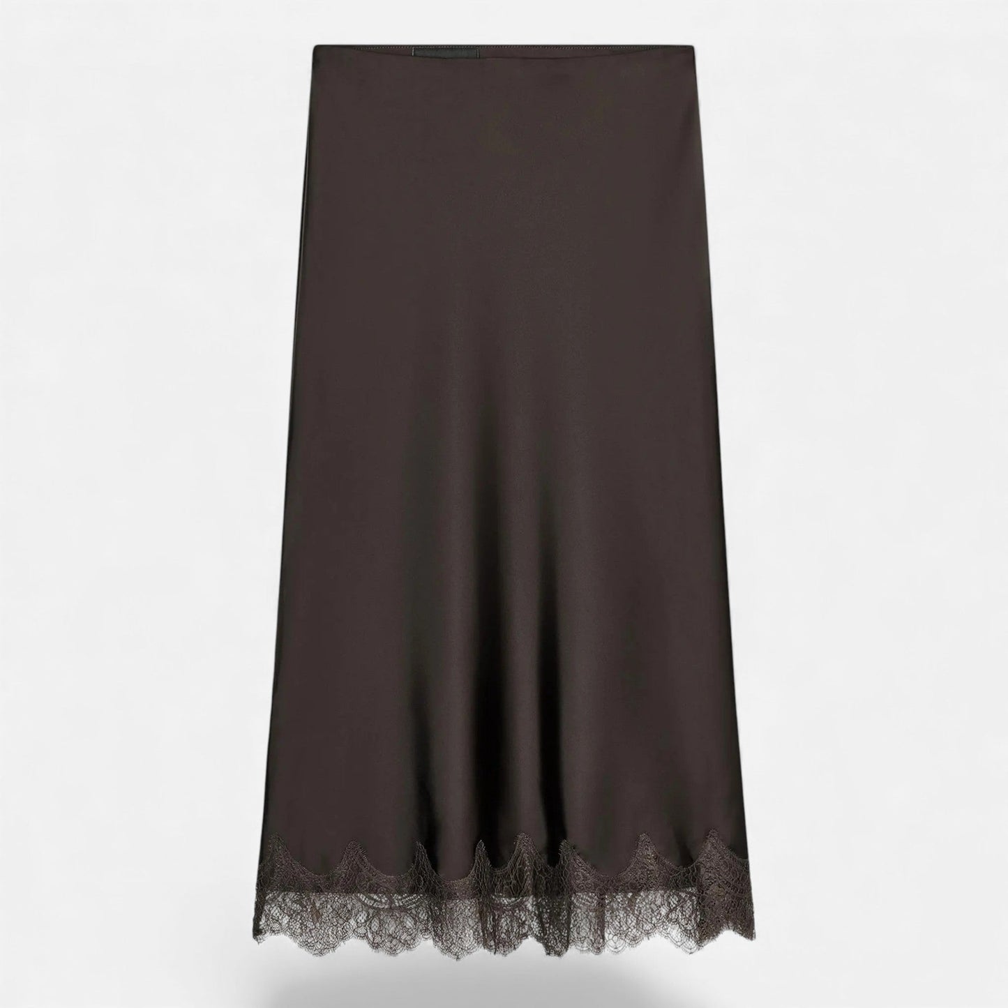 Noir London  | Women’s Elegant Satin Midi Skirt
