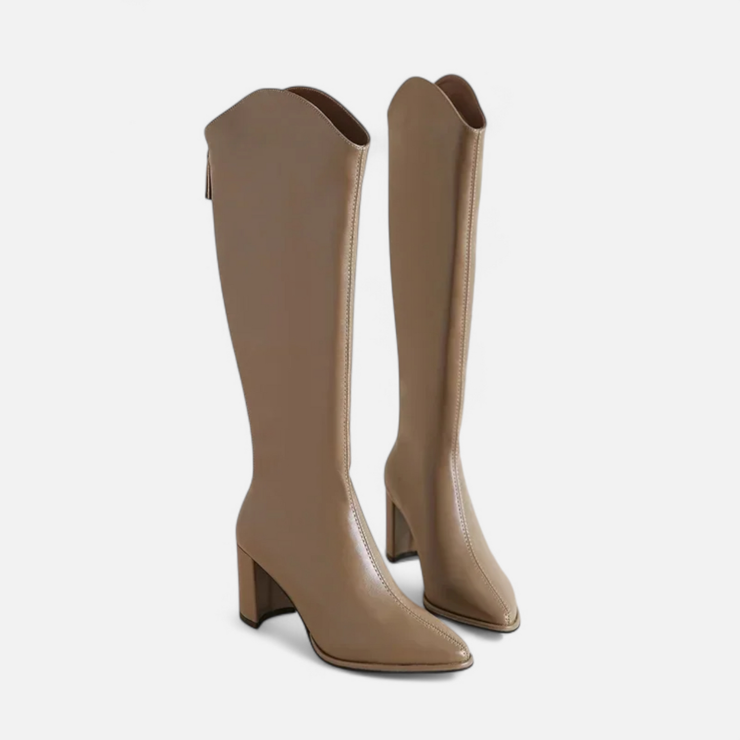 Noir London  | Women’s Knee-High Zip Heeled Boots