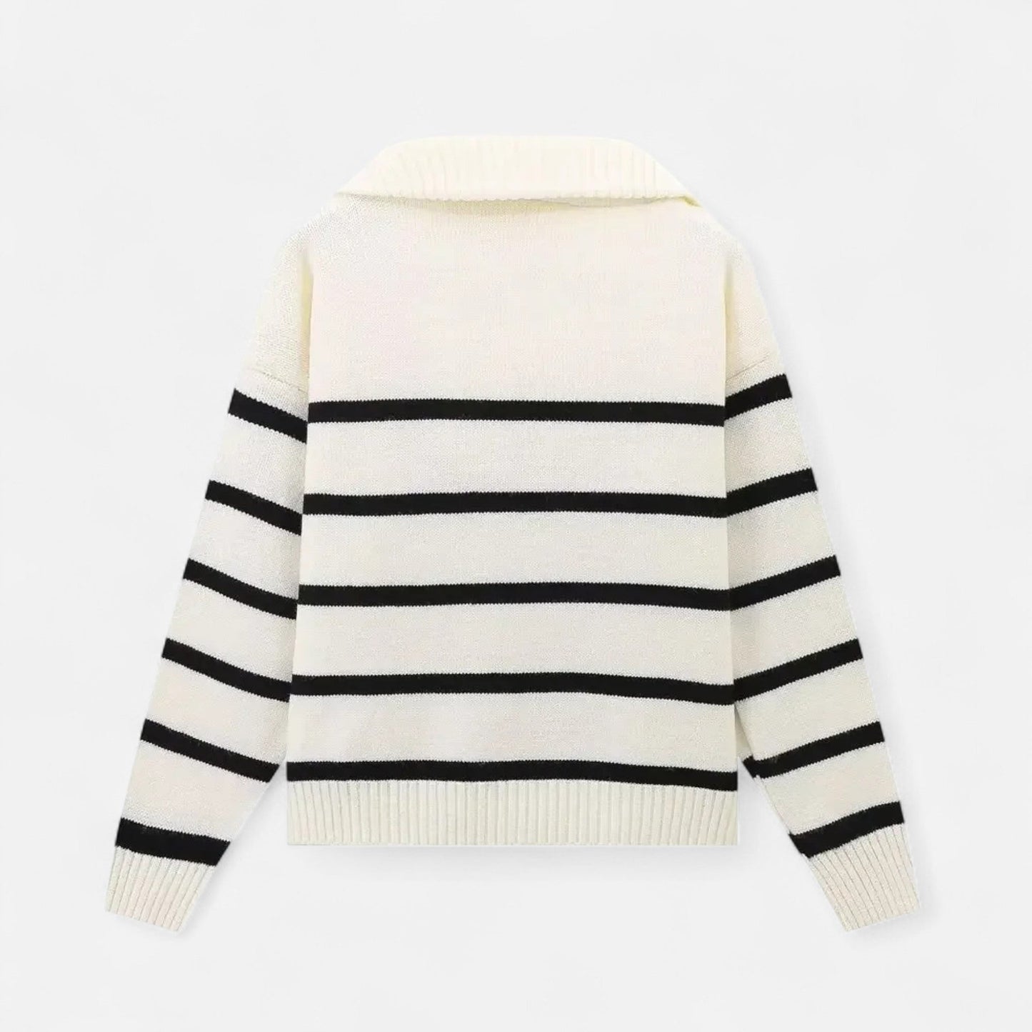 Noir London | Women's Striped Polo Sweater – Refined Autumn Heritage