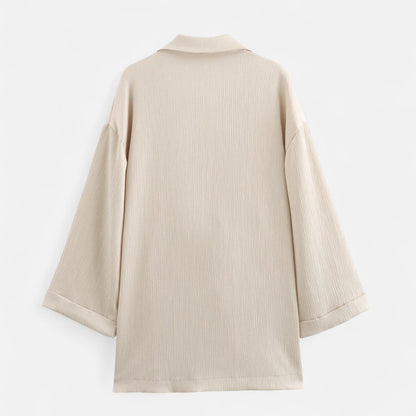 Noir London  | Women’s Wrinkled Suit Jacket & Pants Set – Sculpted Autumn Elegance