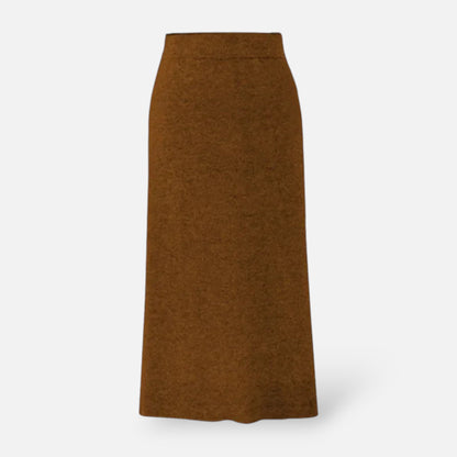 Noir London  | Women’s Wool A-Line Split Midi Skirt