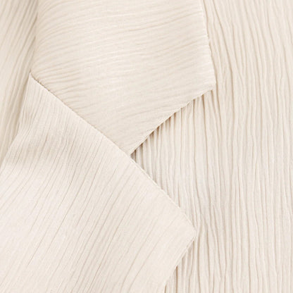 Noir London  | Women’s Wrinkled Suit Jacket & Pants Set – Sculpted Autumn Elegance