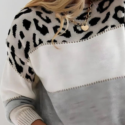 Pascaline - Leopard Print Casual Sweater