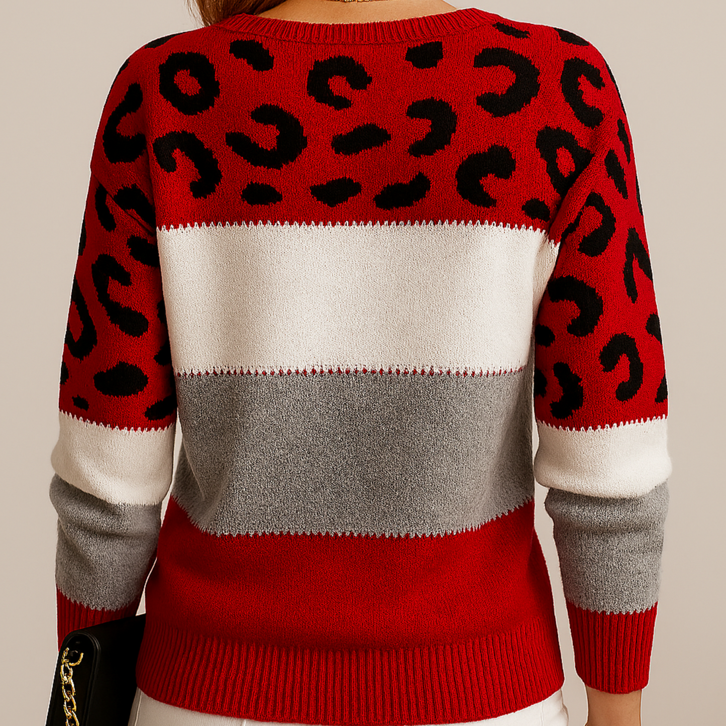 Pascaline - Leopard Print Casual Sweater