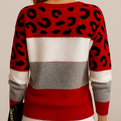 Pascaline - Leopard Print Casual Sweater