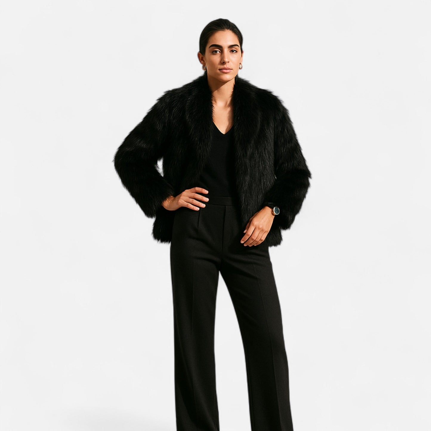 Noir London | Women’s Plush Faux Fur Winter Coat