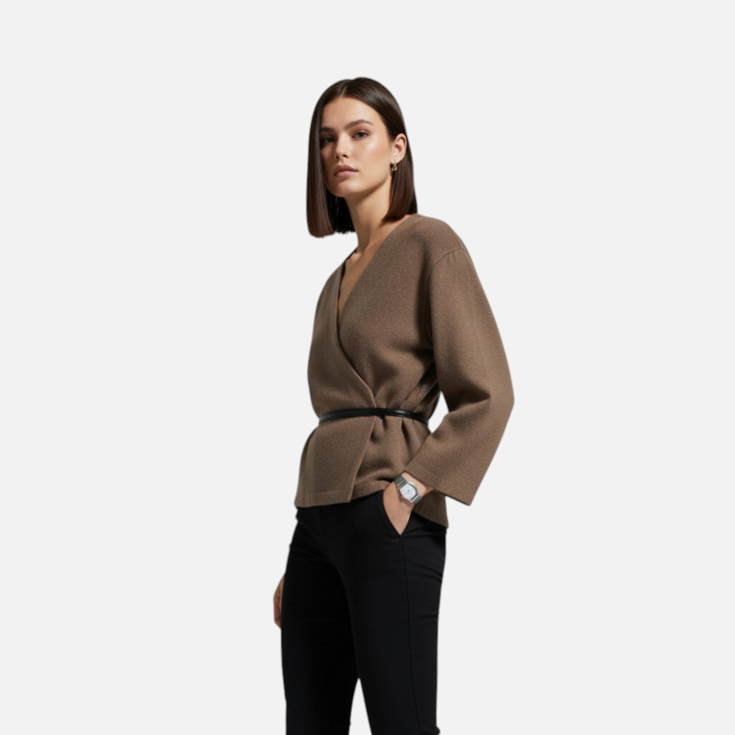 Noir London | Women's Elegant Wrap Sweater