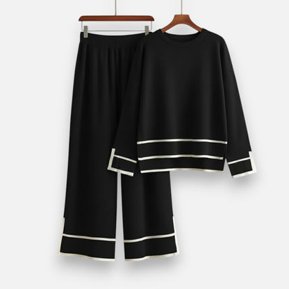 Noir London  | Women’s Knitted Two-Piece Set – Effortless Winter Poise