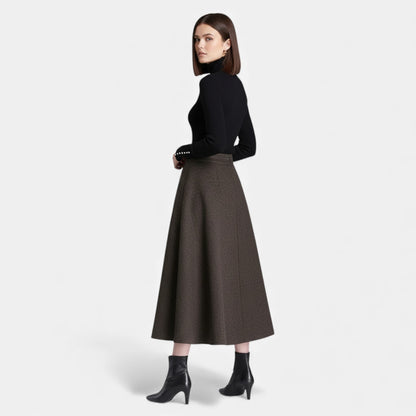 Noir London  | Women’s Elegant Tweed Skirt with Pockets