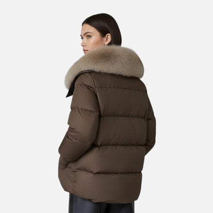 Noir London | Women’s Fur-Collar Down Cotton Jacket