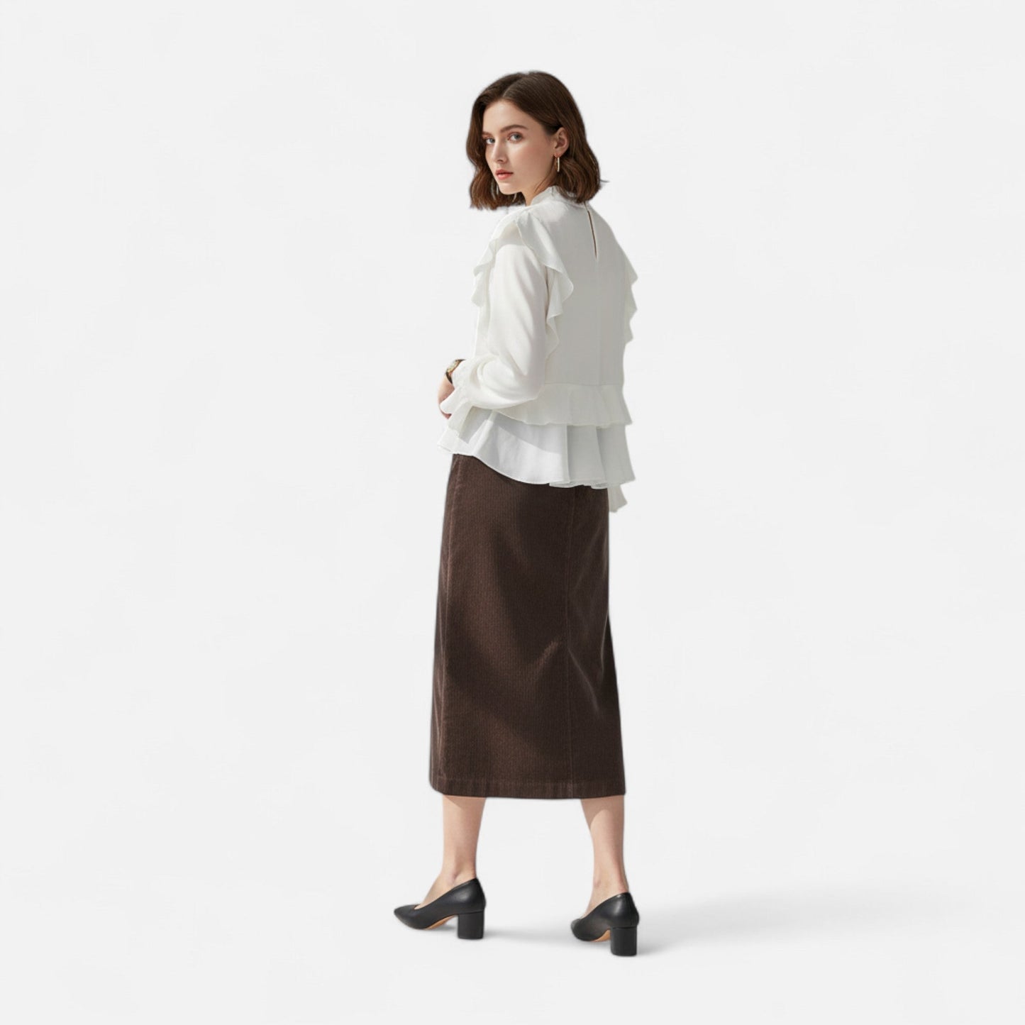 Noir London | Women's Elegant Corduroy Skirt