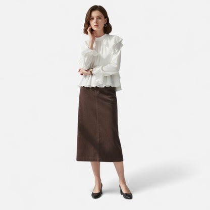 Noir London | Women's Elegant Corduroy Skirt