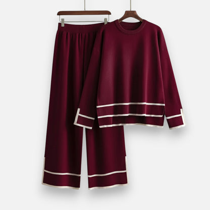 Noir London  | Women’s Knitted Two-Piece Set – Effortless Winter Poise