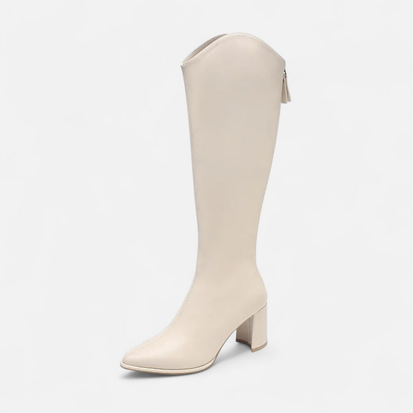 Noir London  | Women’s Knee-High Zip Heeled Boots