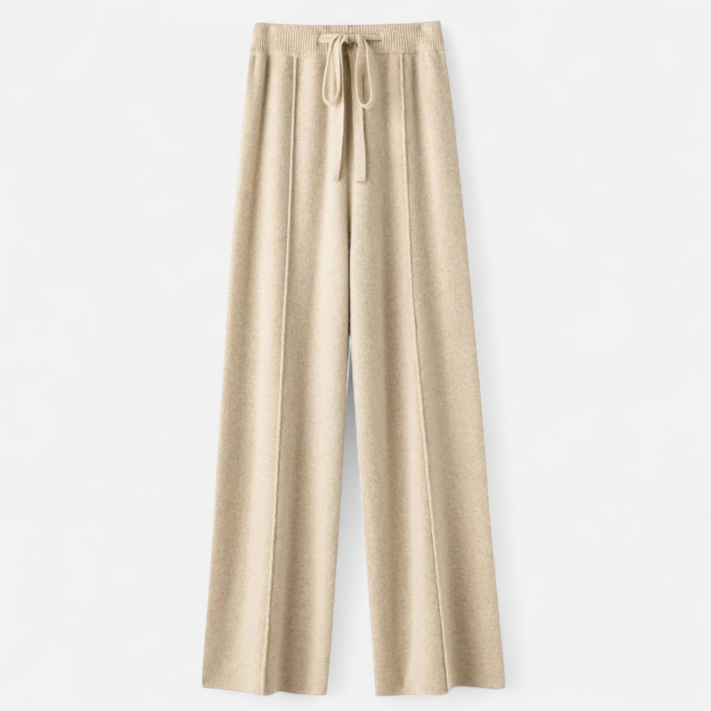 Noir London  | Women’s Pure Wool Wide-Leg Knit Trousers