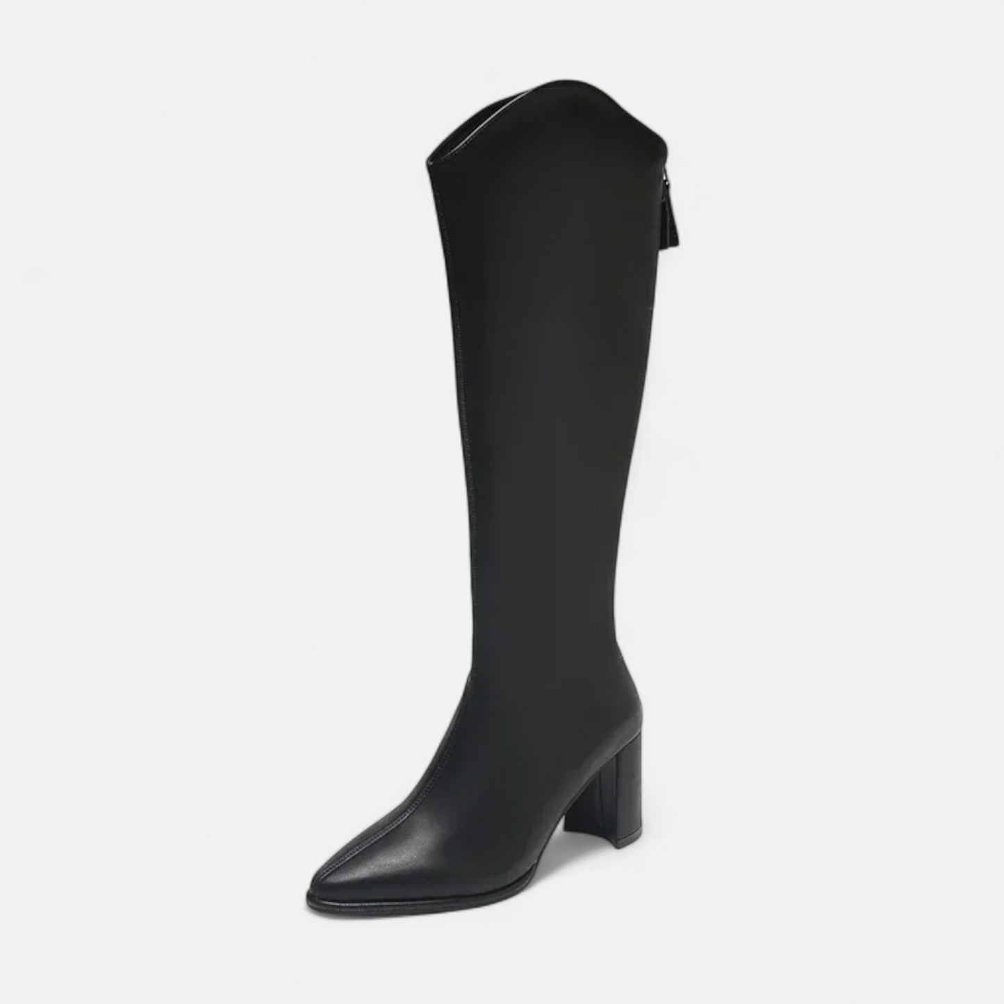 Noir London  | Women’s Knee-High Zip Heeled Boots