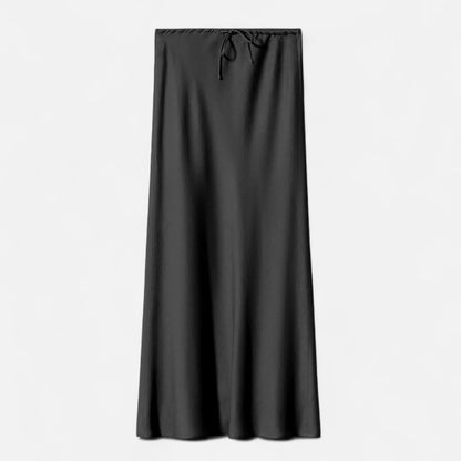 Noir London | Women's Elegant High-Waist Satin Skirt