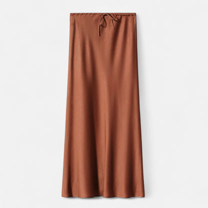 Noir London | Women's Elegant High-Waist Satin Skirt