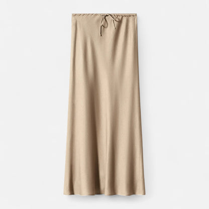 Noir London | Women's Elegant High-Waist Satin Skirt