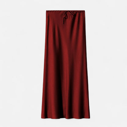 Noir London | Women's Elegant High-Waist Satin Skirt