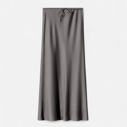 Noir London | Women's Elegant High-Waist Satin Skirt