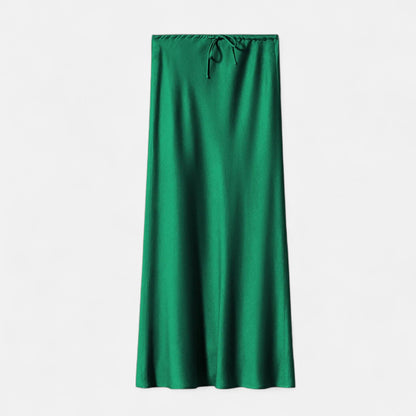 Noir London | Women's Elegant High-Waist Satin Skirt