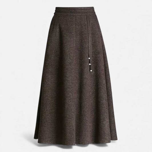 Noir London  | Women’s Elegant Tweed Skirt with Pockets