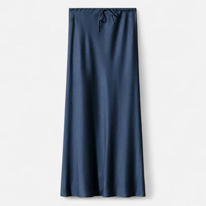 Noir London | Women's Elegant High-Waist Satin Skirt