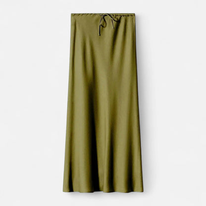 Noir London | Women's Elegant High-Waist Satin Skirt