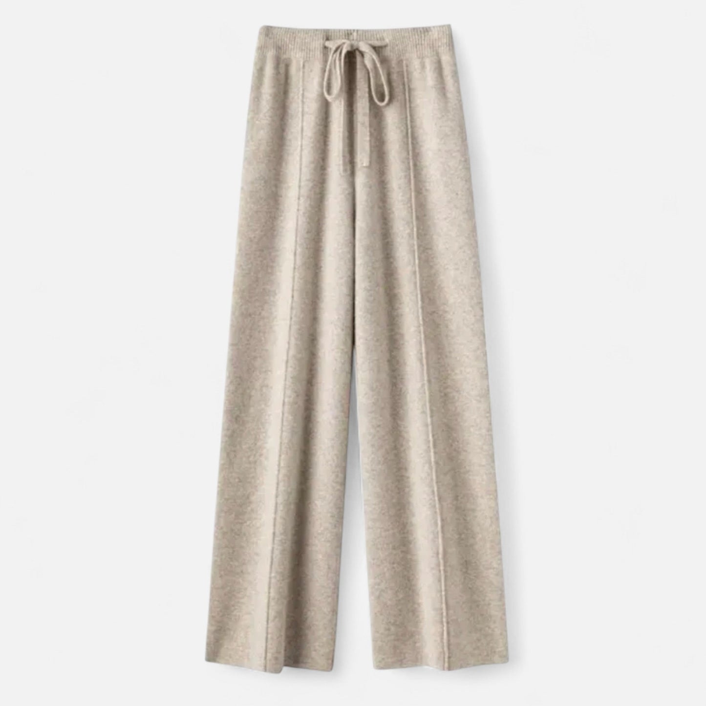 Noir London  | Women’s Pure Wool Wide-Leg Knit Trousers