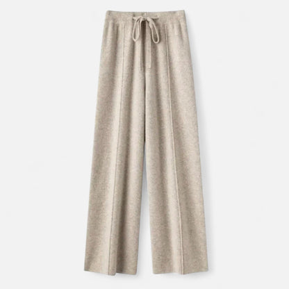 Noir London  | Women’s Pure Wool Wide-Leg Knit Trousers