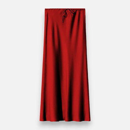 Noir London | Women's Elegant High-Waist Satin Skirt